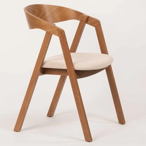 Stima stolička GURU buk s čalúneným sedákom Vyberte odtieň ->: Dub, Vyberte látku ->: LUX Béžová 25