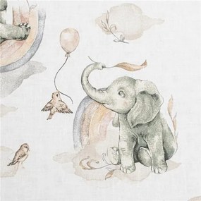 NEW BABY Klasická šnurovacia zavinovačka New Baby Sloníky bielo-sivá