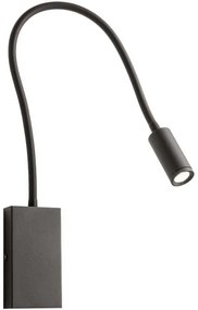 Redo 01-2755 - LED Flexibilná lampička WALLIE LED/3W/230V USB CRI 90 čierna