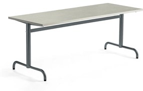 Stôl PLURAL, 1800x700x720 mm, linoleum - šedá, antracit