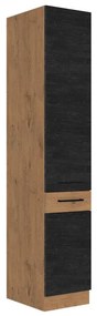 Vysoká kuchynská skrinka Woodline 40 DK-210 2F, Farby: dub lancelot + dark wood