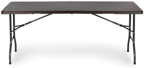 Bestent Cateringový stôl skladací 180cm Brown Rattan