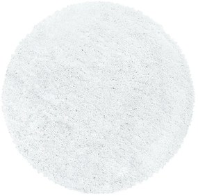 Koberce Breno Kusový koberec FLUFFY kruh 3500 White, biela,160 x 160 cm