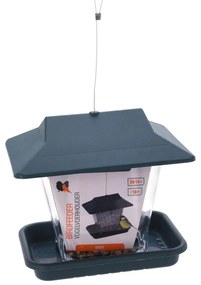 Závesné kŕmidlo pre vtáky Harry, 18x20x14 cm, plast, zelená