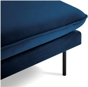 Modrá zamatová leňoška Cosmopolitan Design Vienna, ľavý roh
