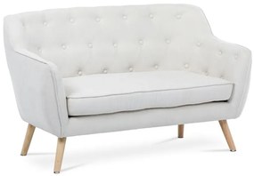 Autronic BONTEC Dvojmiestna pohovka, biela, látka, AK-334 WT2 Farba: Biela