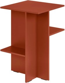 Nočný stolík s poličkami v terakotovej farbe Atik – noo.ma