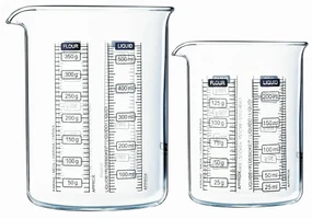 Pyrex Sada sklenených odmeriek 2 ks, 0,25 l + 0,5 l