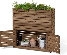 Oddeľovacia stena s kvetináčmi »Tinus« s odkladacím priestorom