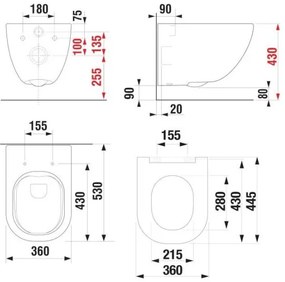 JIKA H8667140000001 -  Závesné WC MIO + WC sedátko SoftClose MIO