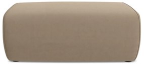 Svetlohnedá zamatová podnožka Kapua – Makamii