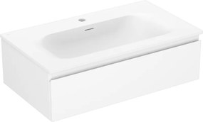 Mexen Orio, kúpeľňová skrinka 80 cm s umývadlom Vela, 1 zásuvka, biela matná, 91A10-08023-1-BF01-W23M01