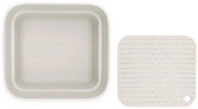 Svetlosivá plastová misa na riad s odkvapkávačom SinkSide – Brabantia