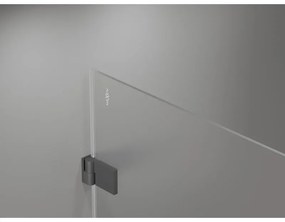 Mexen Lunar-B, výklopný sprchový kút ľavý 95 x 70 cm, 8mm číre sklo, grafitový profil, 832-095-070-95-00-L