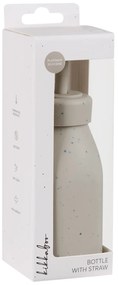 Fľaša so slamkou Platinum Silicone Sand