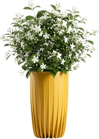 Sada 2 ks květináčů Stripped Eco hořčicová