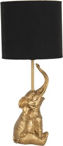 Zlato čierna stolná lampa Sloníča - Ø 20 * 46 cm / E27