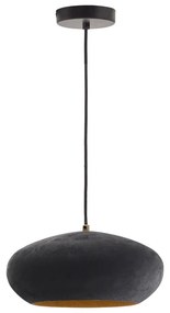 Čierne závesné svietidlo s kovovým tienidlom ø 30 cm Inda – Kave Home