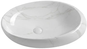 Sapho Sapho, DALMA keramické umývadlo 68x16,5x44 cm, carrara, MM317