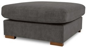 Antracitová podnožka z imitácie kože Hamburg – Scandic