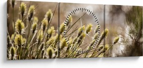 Obraz - Zeleň (s hodinami) (90x30 cm)
