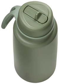 Antikorová termofľaša so slamkou 1 l - olive