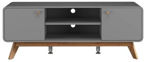 Sivý TV stolík 140x53 cm Caitlin – Støraa