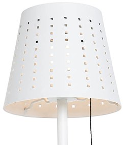 Vonkajšie stojace svietidlo biele vrátane LED 3-stupňovo stmievateľné na solárne - Ferre