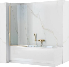 Vaňová zástena REA ELEGANT 80 cm, zlatá/transparent