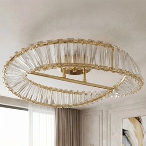 Toolight Toolight, LED stropné svietidlo, 50cm, 30W, 4000K, 1000lm, SWE095-C, zlatá lesklá, OSW-30219
