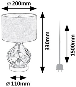 Rabalux PIRELO stolná lampa 74034