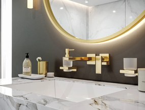 Hansgrohe AddStoris, nádobka na ústnu hygienu, leštený vzhľad zlata, HAN-41749990