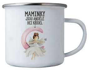 Bohemia Gifts Plechový hrnček - Maminky jsou andělé, 350 ml