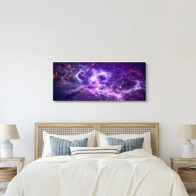 Obraz - Fialový vesmír (120x50 cm)