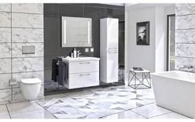Kúpeľňová skrinka s umývadlom Intedoor SANTE biela vysoko lesklá 80 x 65 x 45 cm SA 80 2Z A0016