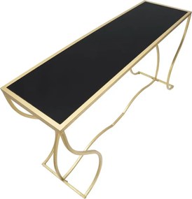 Konzolový stolík Sunshine 130 cm zlatý/čierny