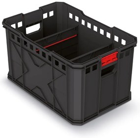 Prepravný box A, 30 cm, prepážky, čierna
