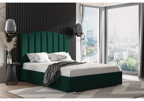 Posteľ HOLDEN 21 STANDARD 120x200 cm - strieborné nohy Zelená