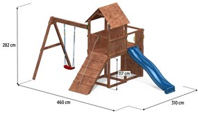 Marimex | Detské ihrisko Marimex Play Basic 003 + modrá šmykľavka | 11640189