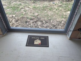 GDmats, Rohožka GPS (Stojíte zde) 40x60 cm – na von aj na doma, 40x60, šedá