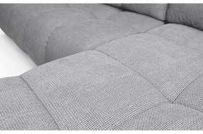 Rozkladacia rohová čalúnená sedacia súprava s úložným priestorom do tvaru L ALMADA pravá šedá