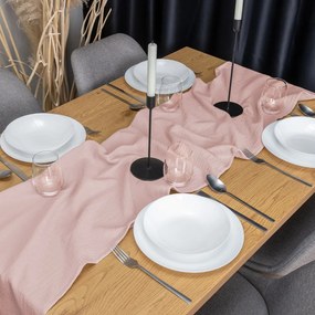 Biante Mušelínový behúň na stôl MSN-072 Pastelovo staroružový 35x180 cm