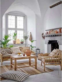 Bambusová záhradná pohovka v béžovo-prírodnej farbe Sole – Bloomingville