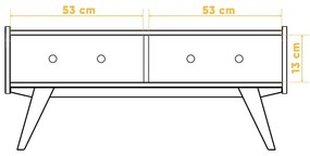 Lavica s úložným priestorom z dubového dreva so svetlosivým sedákom Retro - The Beds