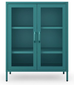 Vitrína GINA, 800 x 1015 x 400 mm, Modern: morská farba