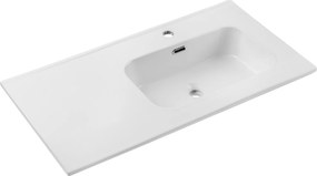 Comad Nábytkové keramické umývadlo s odkladacou plochou GO 2 90CM R DP, 91x46 cm, biela lesklá