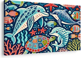 Obraz – Kreslené vodné zvieratká (90x60 cm)