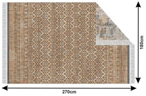 Tempo Kondela Obojstranný koberec, vzor/hnedá, 180x270, MADALA