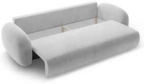 Svetlosivá zamatová rozkladacia/s úložným priestorom pohovka 262 cm Tonale – Cosmopolitan Design