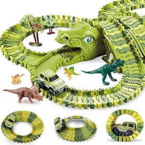 LEAN Toys Obrovské figúrky autíčok na dinosaurích dráhach